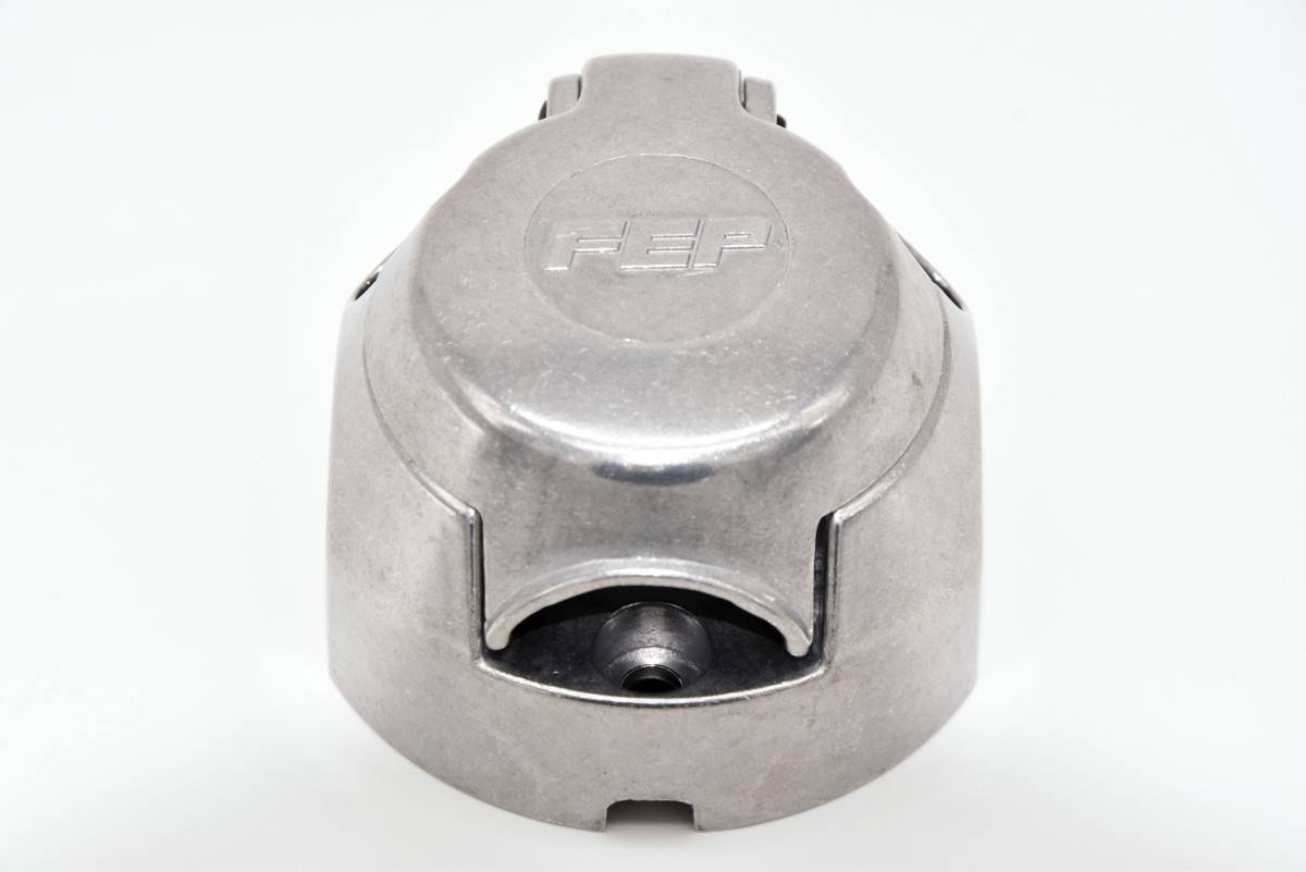 Metall Steckdose 7pol. 7 polig aus Aluminium für Anhängerkupplung