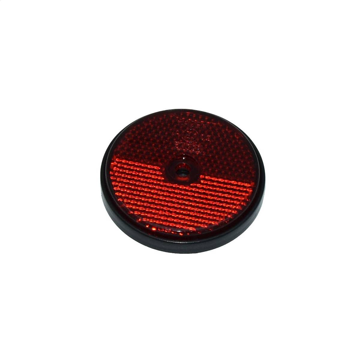 réflecteur catadioptre arrière rouge rond diamètre 60mm à visser vélo  remorque tracteur